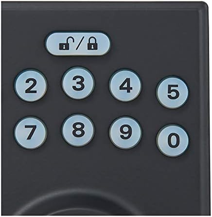 Amazon Basics Door Lock with Keypad Matte Black