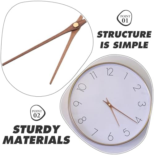 5Pcs Black Walnut Wooden Clock Hands for 12-Inch Wall Clock