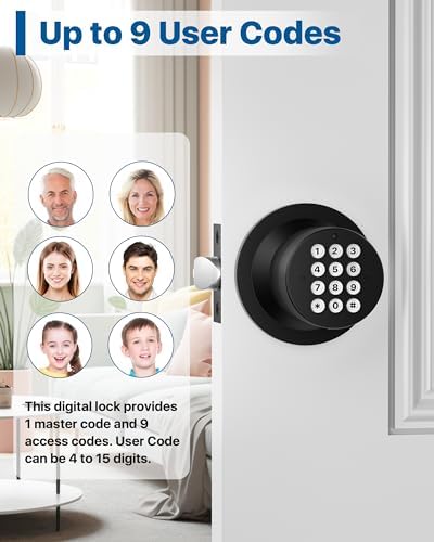 HIDALIFE Door Knob with Keypad Smart Secure and Easy to Use
