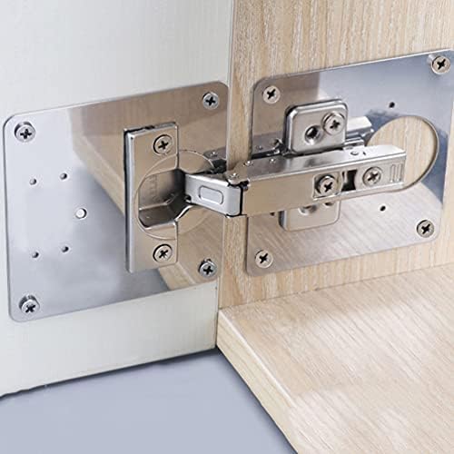 DOITOOL Black Door Hinges 4pcs Flat Brackets Stainless Steel
