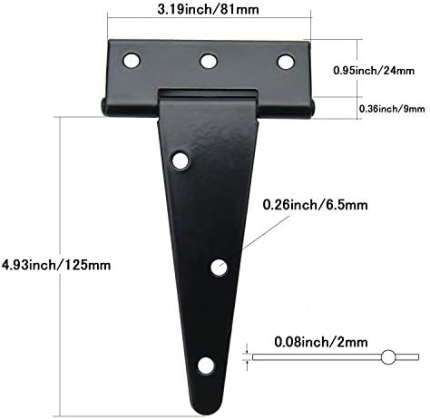TamBee T-Strap Barn Door Hinges