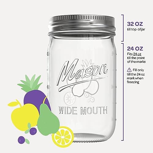 SEWANTA 4-Pack Mason Jars