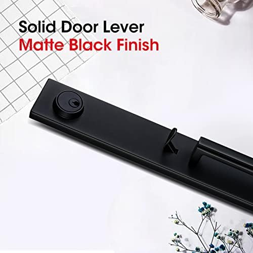 NEWBANG Door Handlesets for Heavy Duty Doors Matte Black Reversible