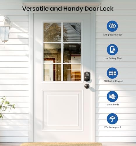Smart Keyless Entry Door Lock with Built-in Keypad