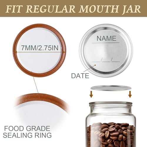 200PCS Canning Lids Leak-Proof Dishwasher-Ready Perfect for Food Preservation