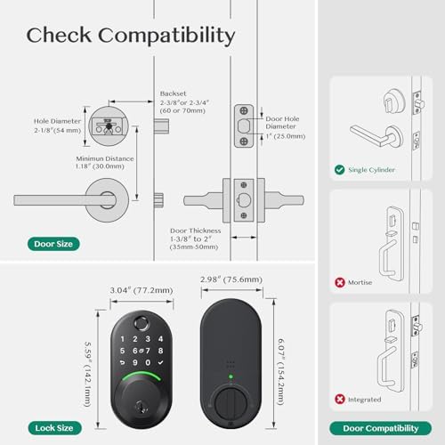 WiseGear Keypad Smart Deadbolt