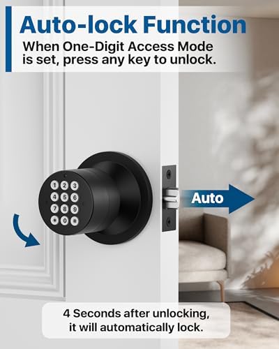 HIDALIFE Door Knob with Keypad Smart Secure and Easy to Use