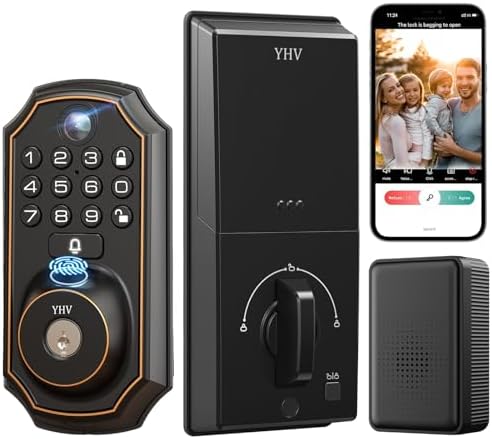 YHV Smart Door Lock with Fingerprint Wi-Fi Door Unlock System