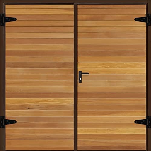 Piutouyar 6-Piece T-Strap Hinges Heavy Duty Barn Door Hinges Black