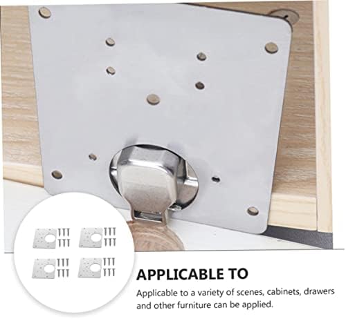 Artibetter Stainless Steel Hinge Repair Plate 4-Pack for Furniture Eroding Hinges