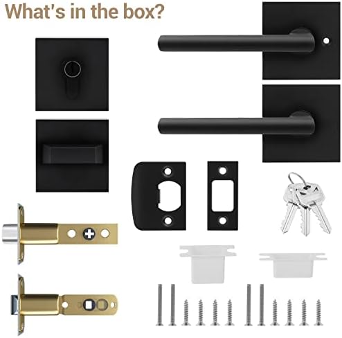 Ohuhu Door Lock Set Matte Black Design
