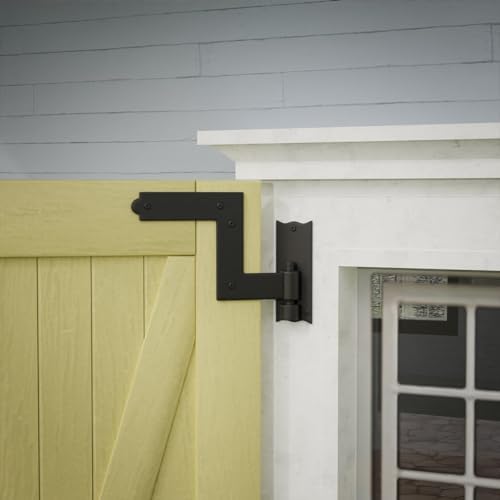 Black Wrought Iron Hinges - Lift-Off Pintle Strap Pair