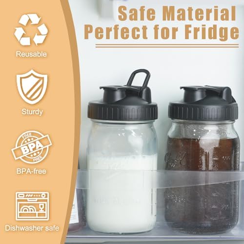 FyndraX Mason Lids for Drinks Salads Measures - 4-Piece Set