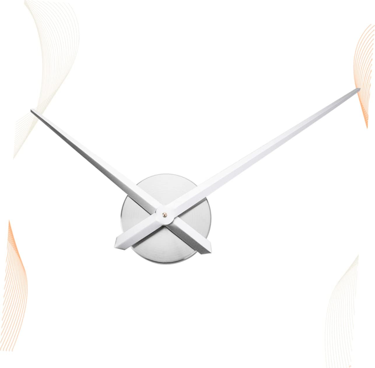 DIY 3D Silver Cross Stitch Wall Clock with Open Design