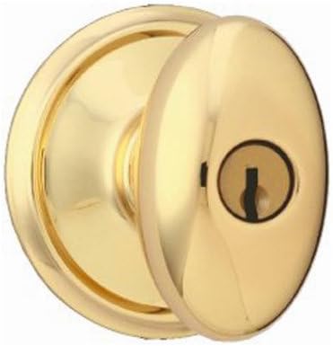 Schlage F51SIE605 Siena Door Knob Bright Brass Keyed Entry