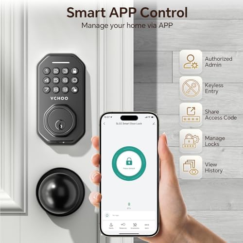 Keyless Entry Door Lock with Handle for Smart Security