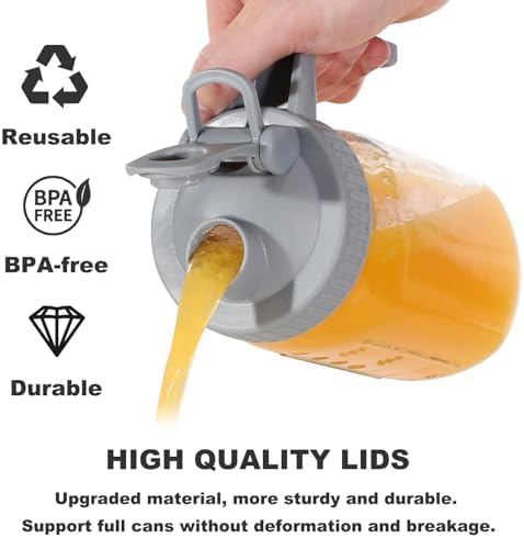 Leak-Proof Mason Jar Pour Spout Lid2-Piece Set