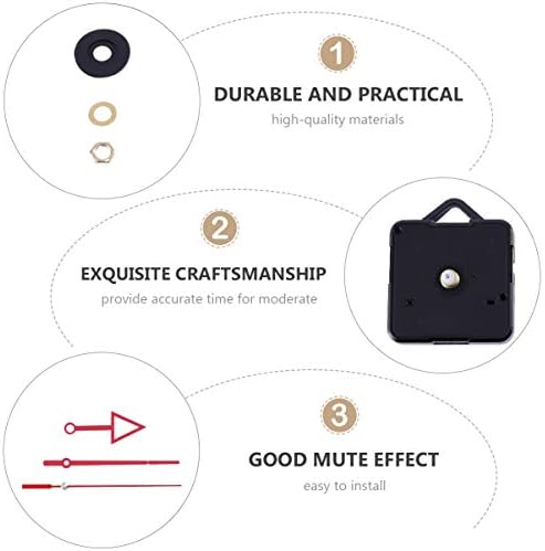 Red Clock Movement Mechanism Kit for Clock Repair and Replacement