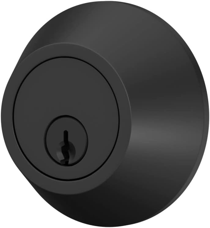 Versatile Deadbolt with Matte Black Finish