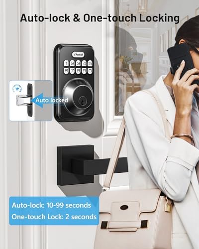 Zowill Keyless Entry Door Lock with 2 Lever Handles