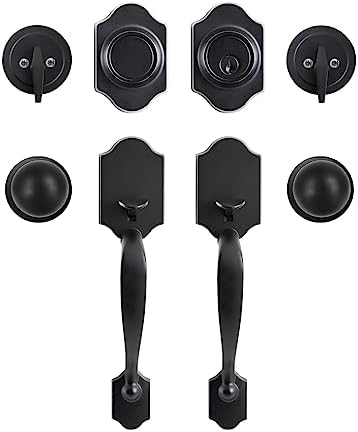 Upgraded Entry Door Lock Set with Matte Black Finishes