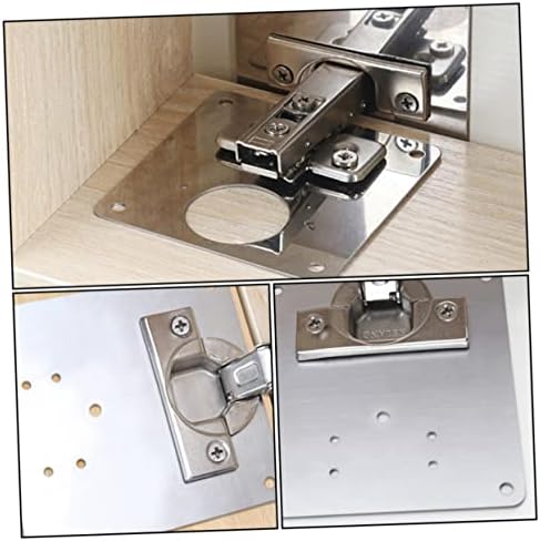 Artibetter Stainless Steel Hinge Repair Plate 4-Pack for Furniture Eroding Hinges
