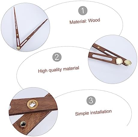 Mikikit Nordic Wooden Wall Clock Hands Replacement Set
