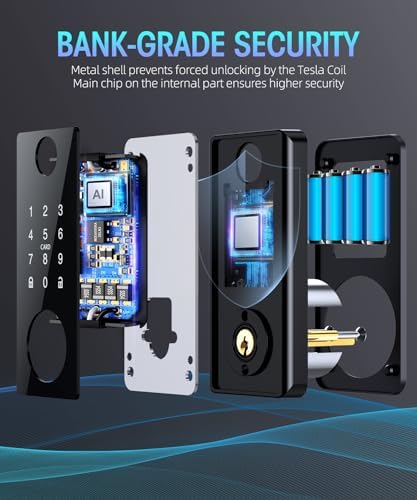 PSOS Smart Deadbolt Lock for Front Door with Keyless Entry