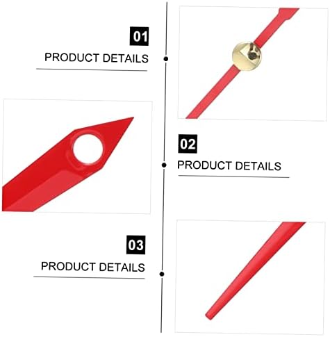 30Pack Red Metal 3D Wall Clock Mechanism Replacement Hands