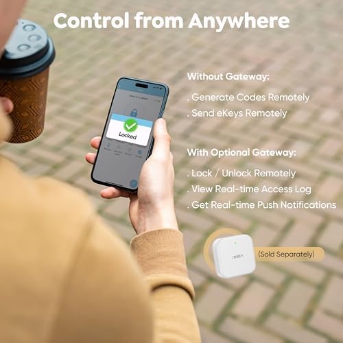 Sifely Smart Lock with Fingerprint Entry Black