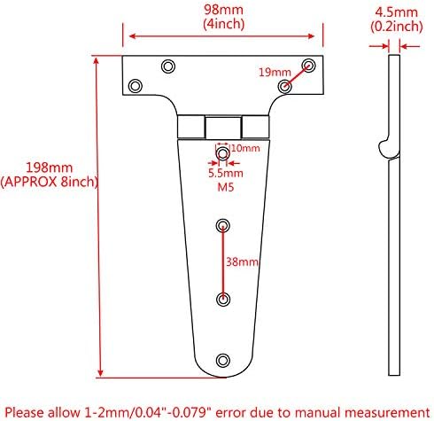 Durable Marine Grade 316 stainless steel T hingePAIR