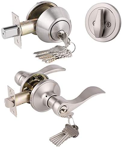 Gobrico Satin Nickel Door Lever Set