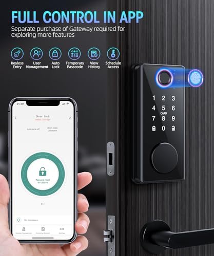 PSOS Smart Deadbolt Lock for Front Door with Keyless Entry