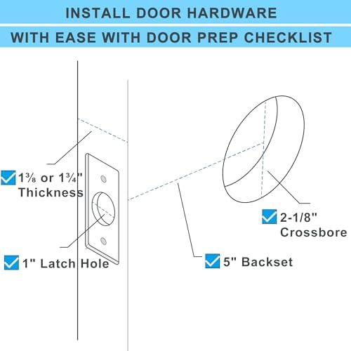 5 Backset Entry Door Latch with Satin Nickel Finish