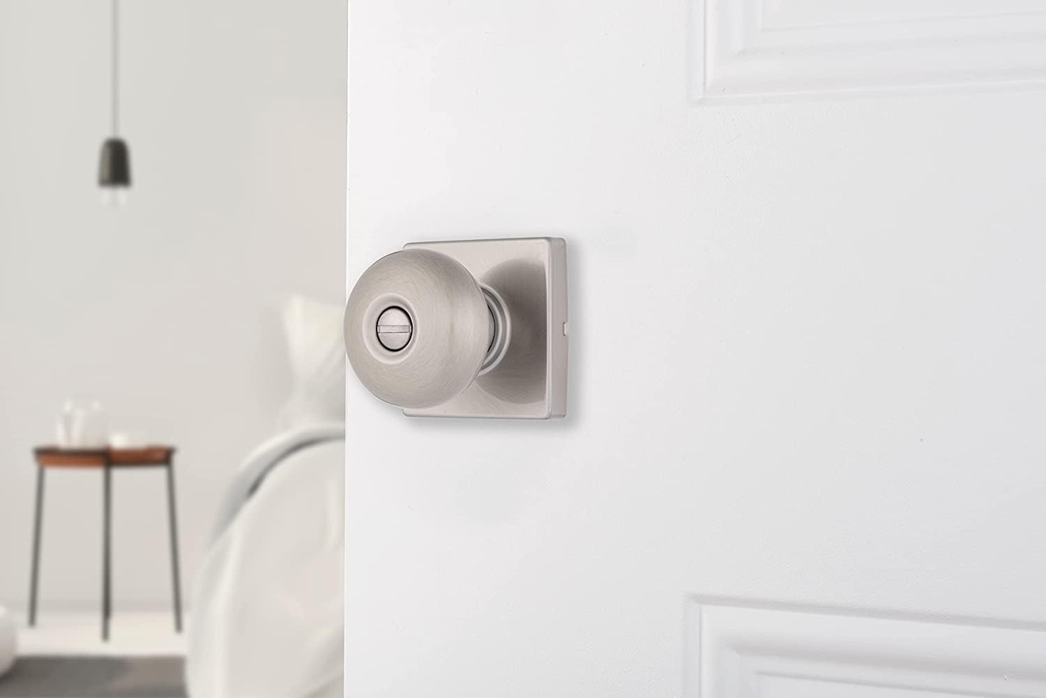 Brinks 6-Pack Satin Nickel Modern Door Knob Set