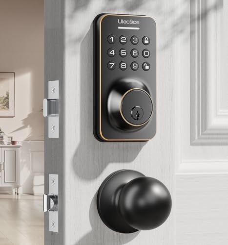 Smart Keyless Entry Door Lock with Keypad Handle Oil Rubbed Bronze