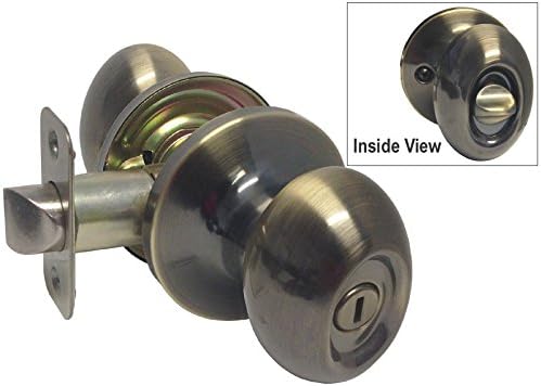 Stylish Antique Brass Oval Egg Deadbolt