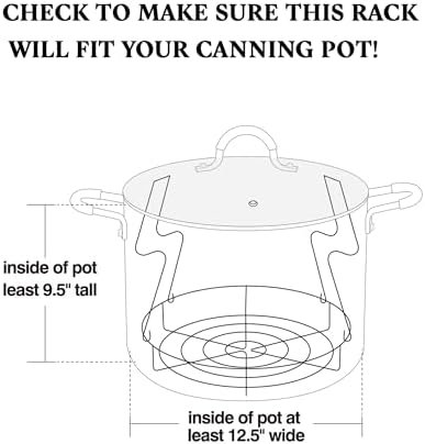 12-inch Stainless Steel Canning Rack Mason Jar Canner