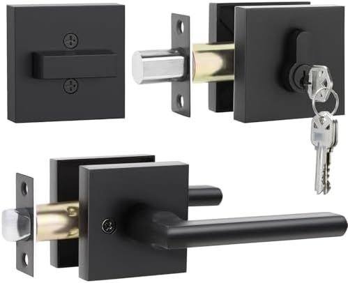 Ohuhu Door Lock Set Matte Black Design