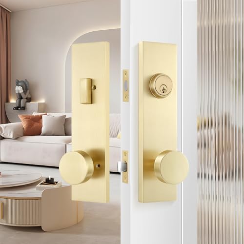 Leydebong Front Door Lock Set - SATIN BRASS