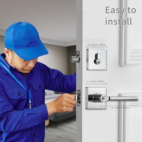 NCL Elegant Entry Door Lever with Single Cylinder Deadbolt