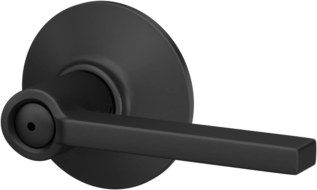 Schlag F40 V LAT Privacy Door Lock Matte Black