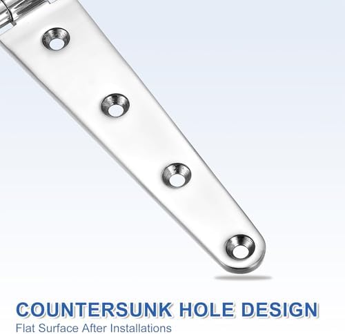 UXCell 2-Piece T-Strap Door Hinges