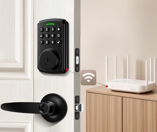 Smart Door Lock Set with WiFi Mechanic Handles