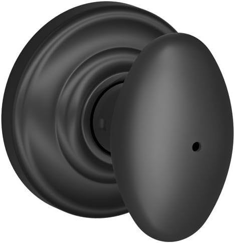 SCHLAGE Siena Privacy Knob Andover Rose Matte Black