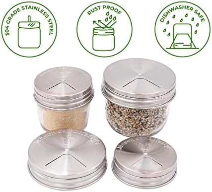 Adjustable 4-Pack Mason Jar lids