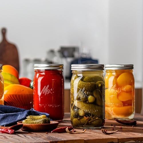 High-Quality 32oz Mason Jars with Airtight lids for Canning Preservation
