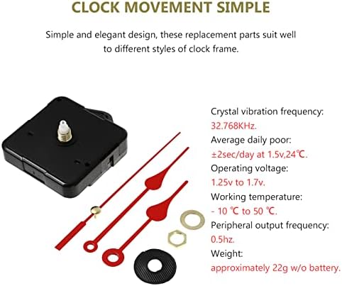 Operitacx Quartz Clock Mechanism Kit with Silent Movement
