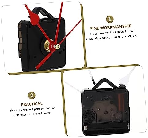 Red Silent Quartz Elegant Home Clock Hands Movement Set Easy to Install