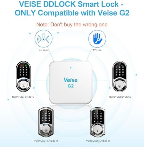 Wireless Dead bolt Gateway with Real-Time Monitoring Voice Control AlexaGoogle Setup